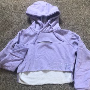 Gymshark cropped raw edge hoodie